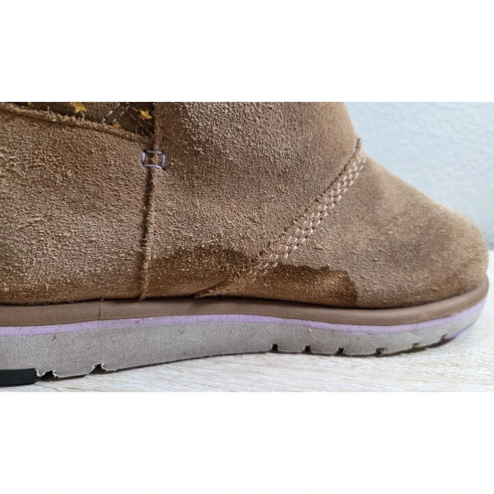 Sorel Whitney II Strap Youth Waterproof Boots Brown Stars US 3‎